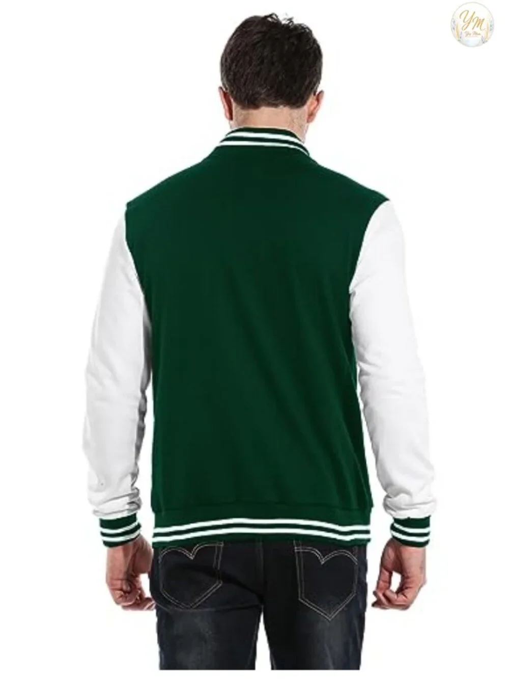 Men's Slim Fit Varsity Jacket Letterman Bomber Cotton Blend